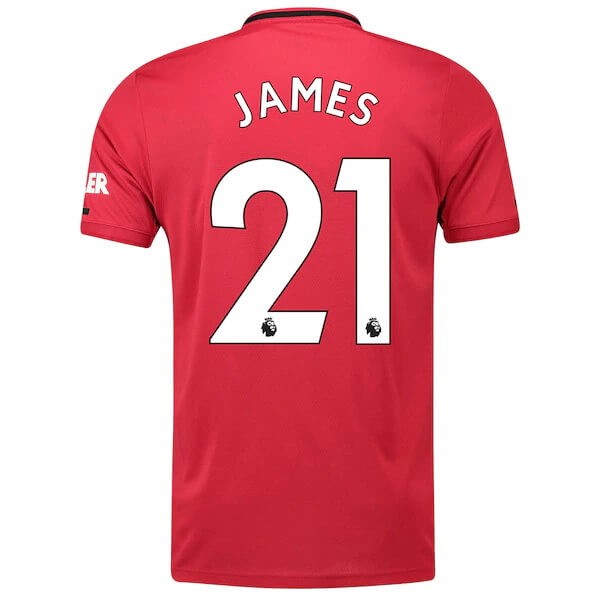 Camiseta Manchester United NO.21 James Primera equipación 2019-2020 Rojo