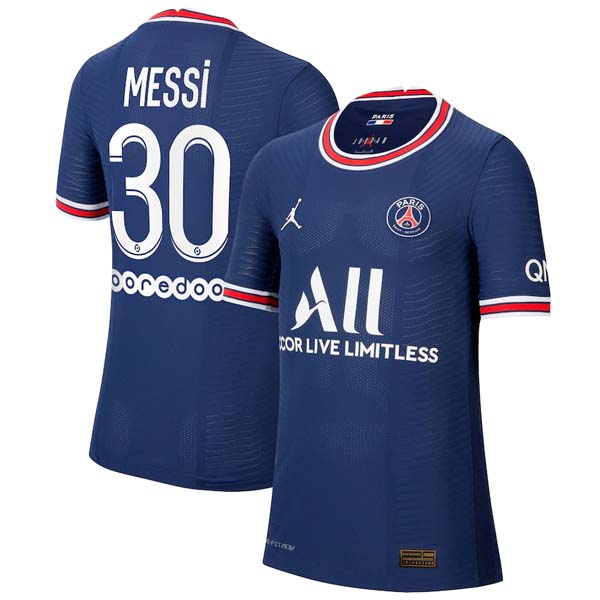 Camiseta Paris Saint Germain NO.30 Messi Primera Equipación Niño 2021-2022 Azul